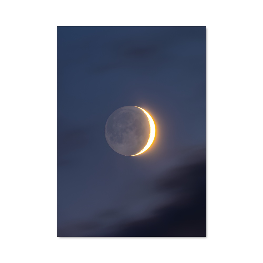 Poster sublime lune en croissant – affiche Système solaire